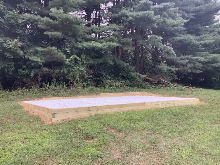 a gravel shed foundation in west chester PA
