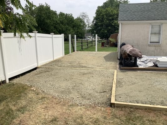 a gravel shed foundation in pottstown PA