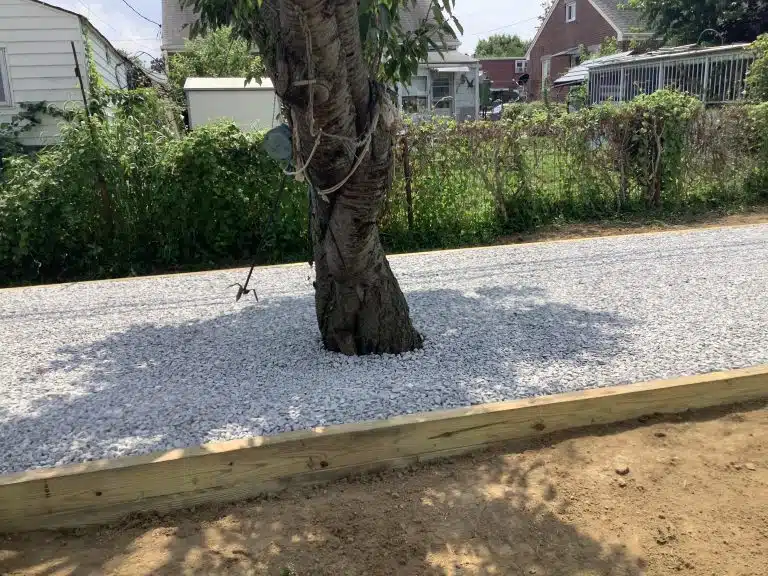 a gravel shed foundation in new castle DE