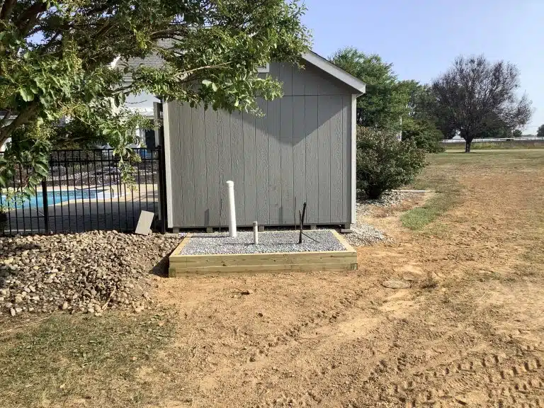 a gravel shed foundation in middletown DE