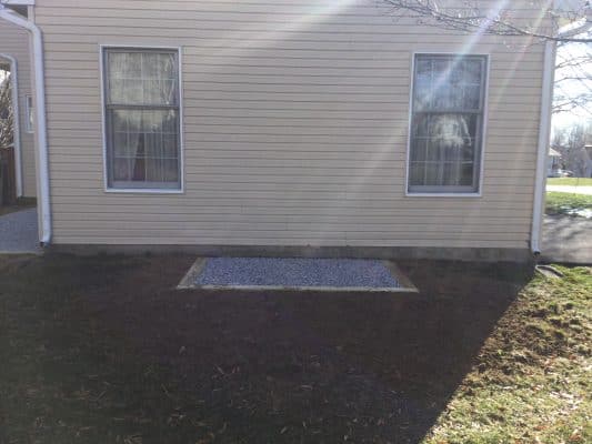 Gravel shed foundation in Landenburg, PA