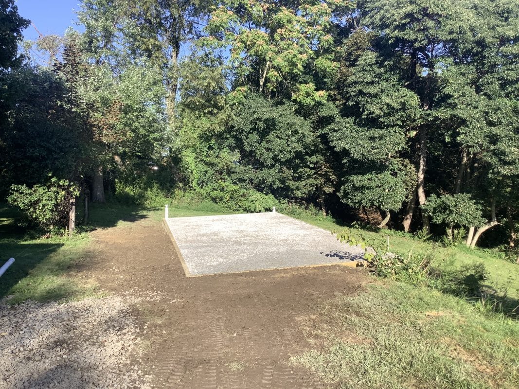 a gravel shed foundation in monroeville PA