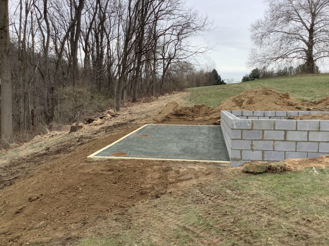 Gravel Shed Foundation with Concrete Piers in Kennet Square, PA
