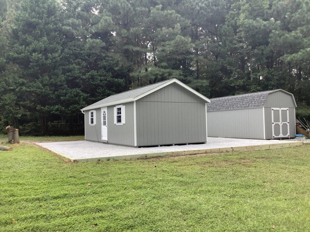 a gravel shed foundation in lewes DE