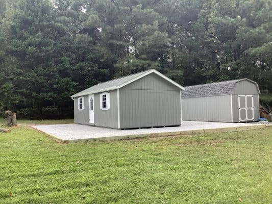 a gravel shed foundation in lewes DE