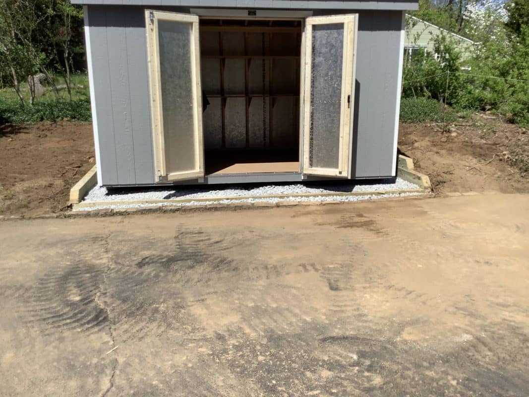 Gravel shed foundation in Bloomingdale, NJ