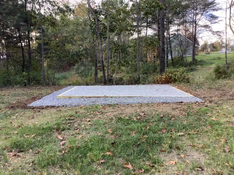 a gravel shed foundation in staunton VA