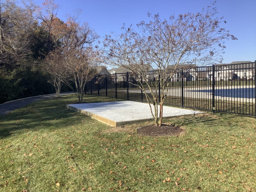 a gravel shed foundation in lewes DE