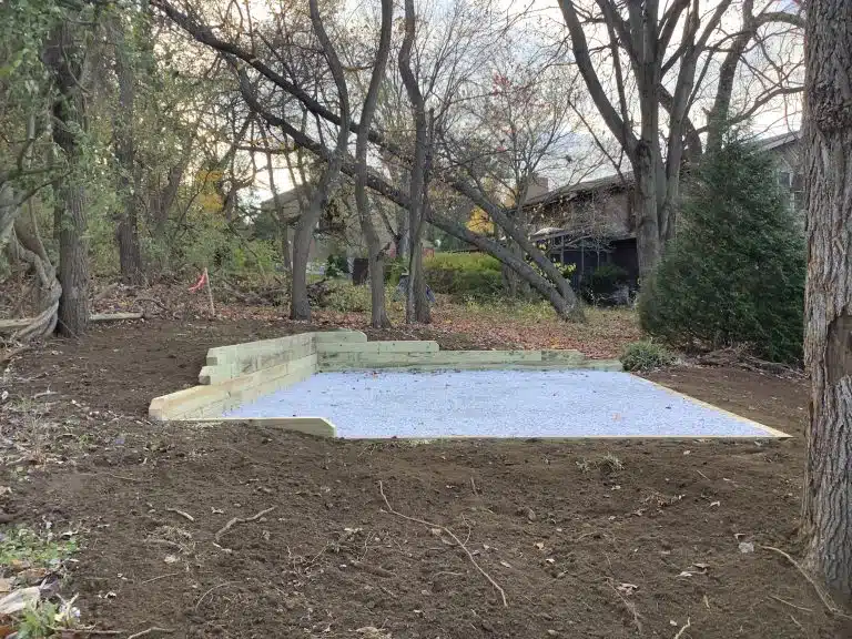 a gravel shed foundation in hockessin DE