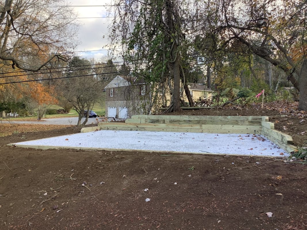 a gravel shed foundation in hockessin DE