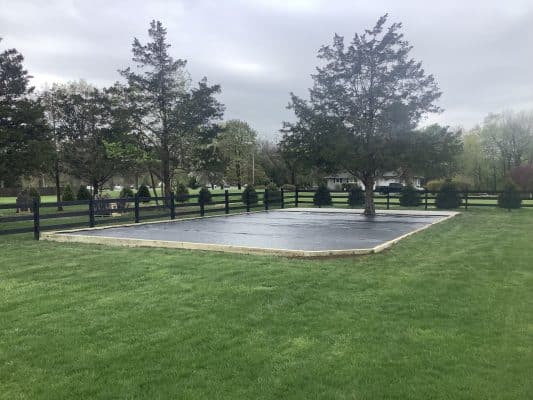 Shed foundation and play-set base in Readington, NJ