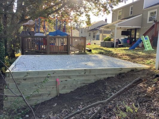 a gravel shed foundation in abington PA