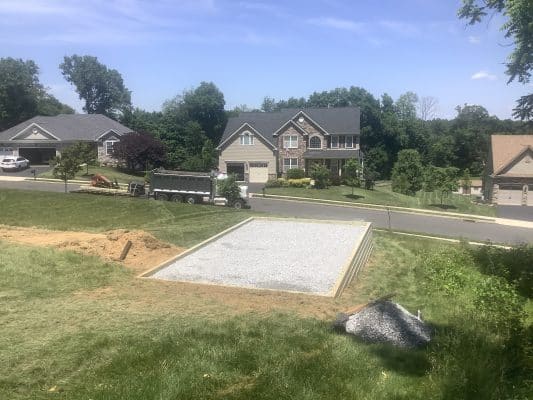 Gravel Shed Foundation in Center Valley, PA