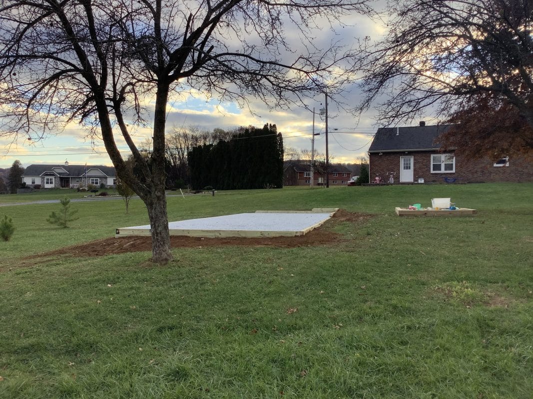 gravel garage and man cave foundations in mertztown PA