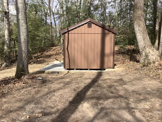 Gravel Shed Foundation in King George, VA.