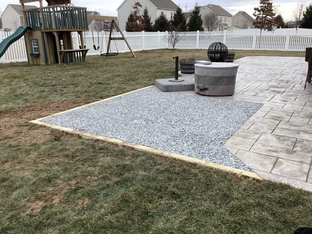 Hot Tub Gravel Foundation