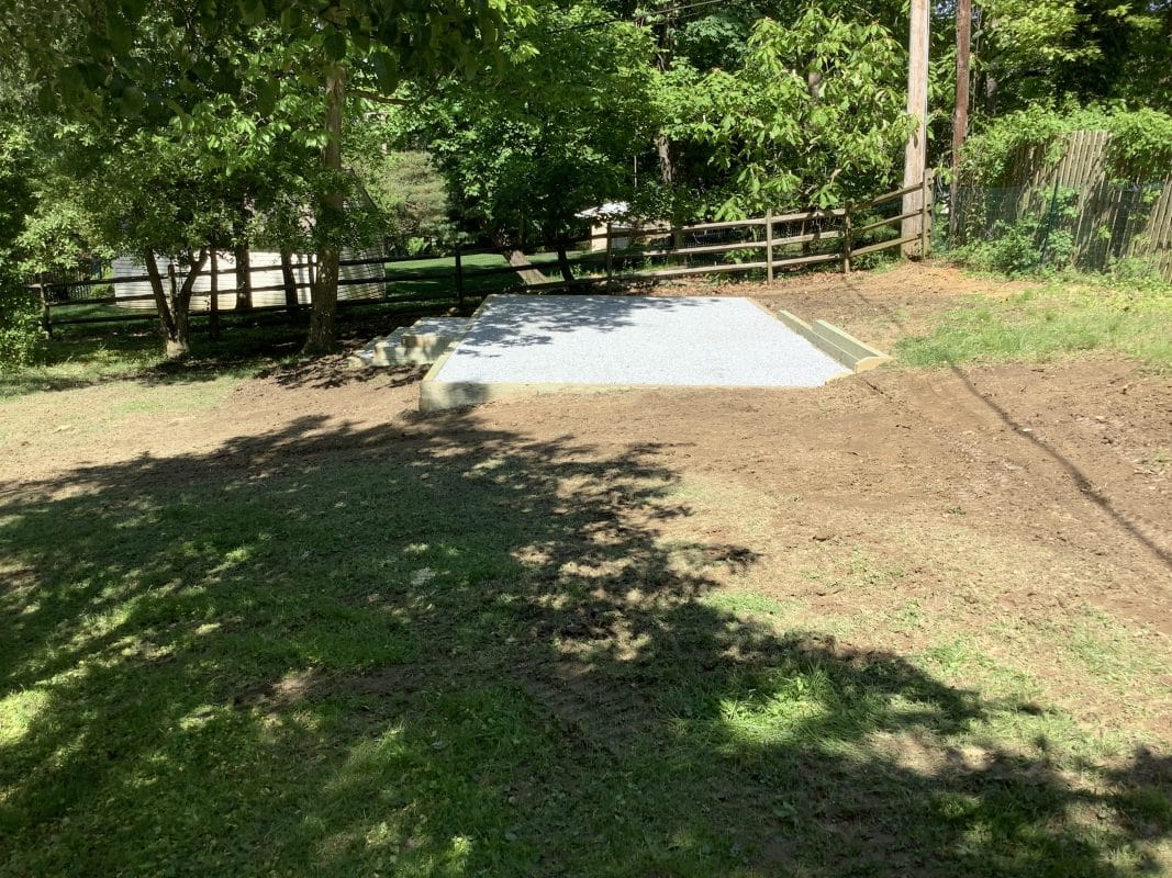 Gravel Shed Foundation in Wayne, PA