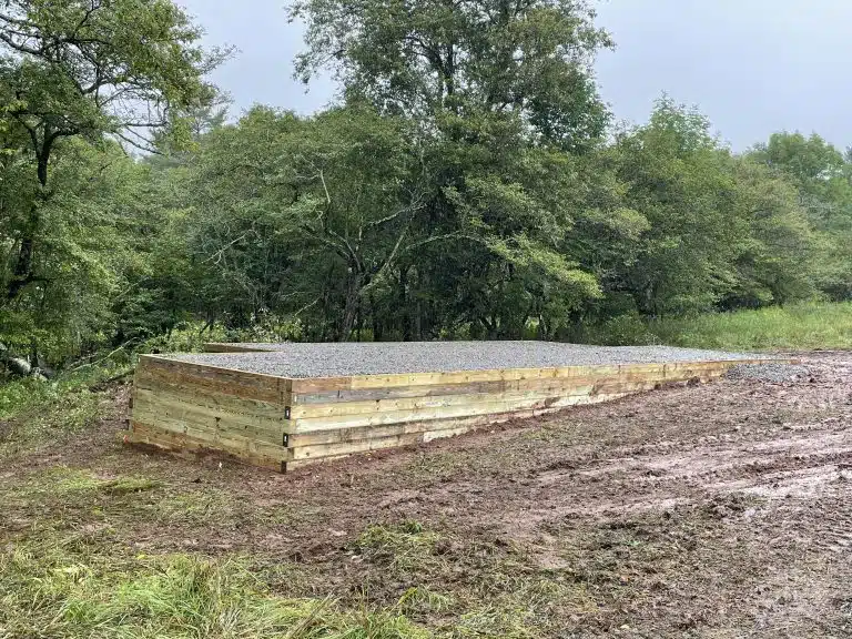 a gravel shed foundation in franklin NY