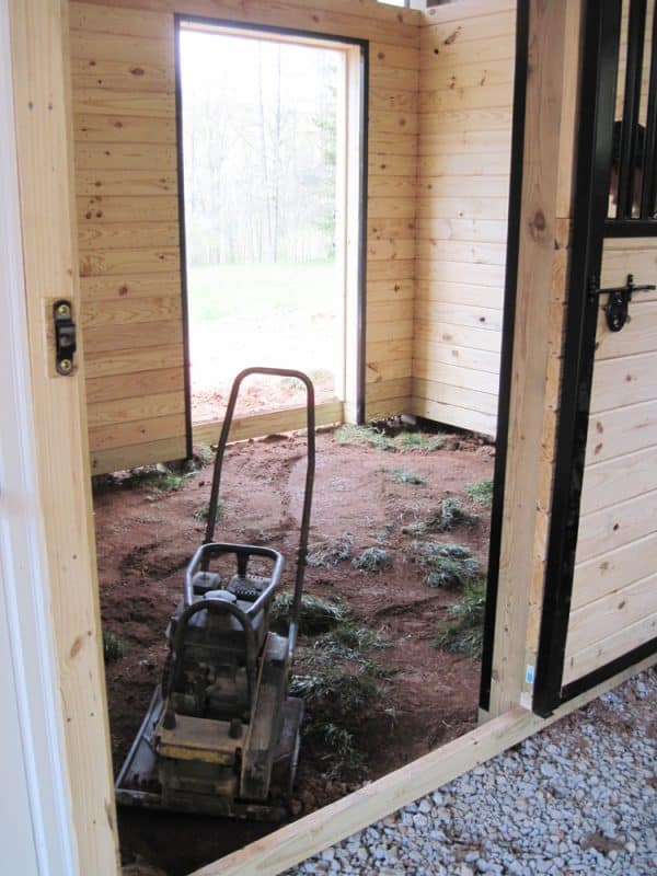Horse barn stall site preparation in Reinholds, PA