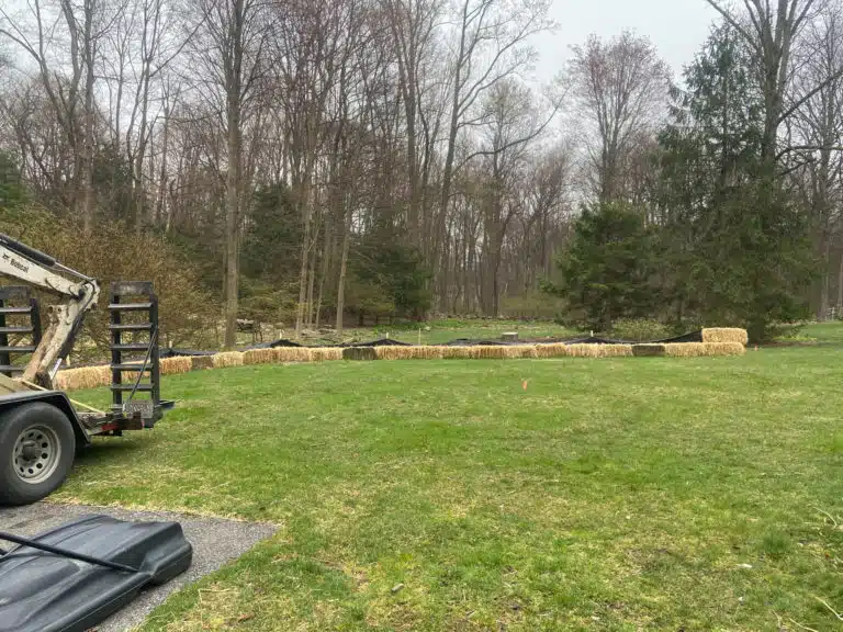 Preparing to install a concrete garage foundation in Connecticut