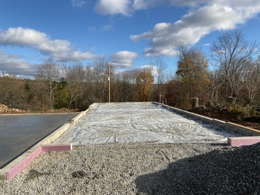 Gravel for a concrete garage foundation in Greeley, PA